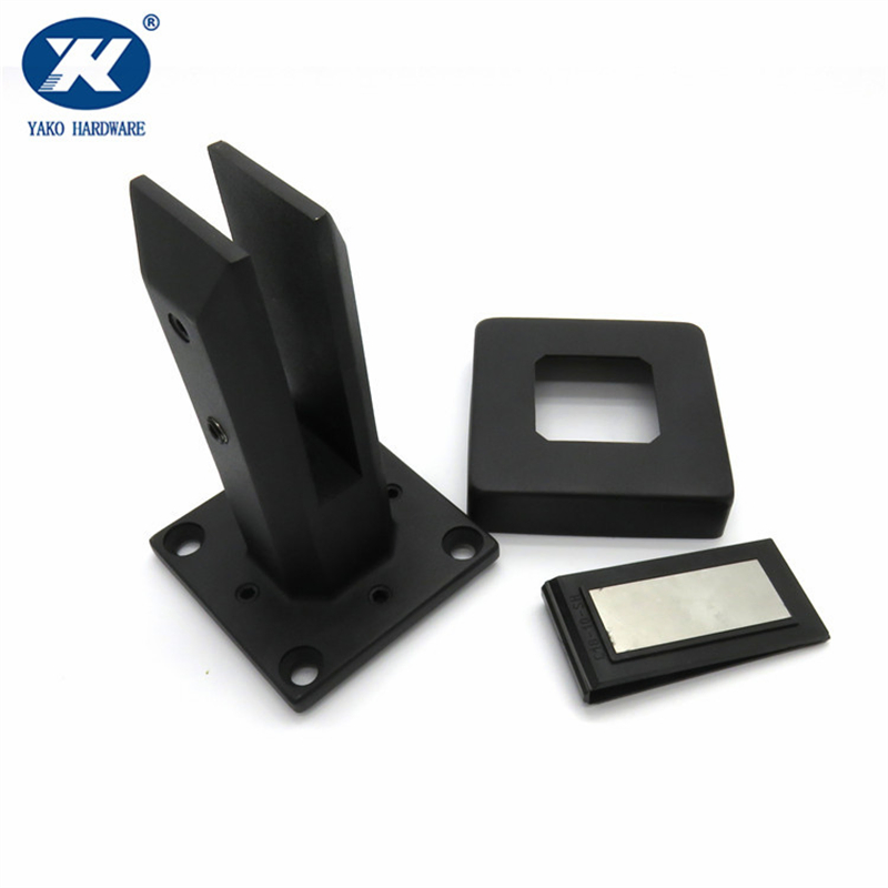 Fingerprint-Proof Transparent Baking Paint Stainless Steel Frameless Glass Balustrade Handrail Post Railing Clamp Glass Spigot