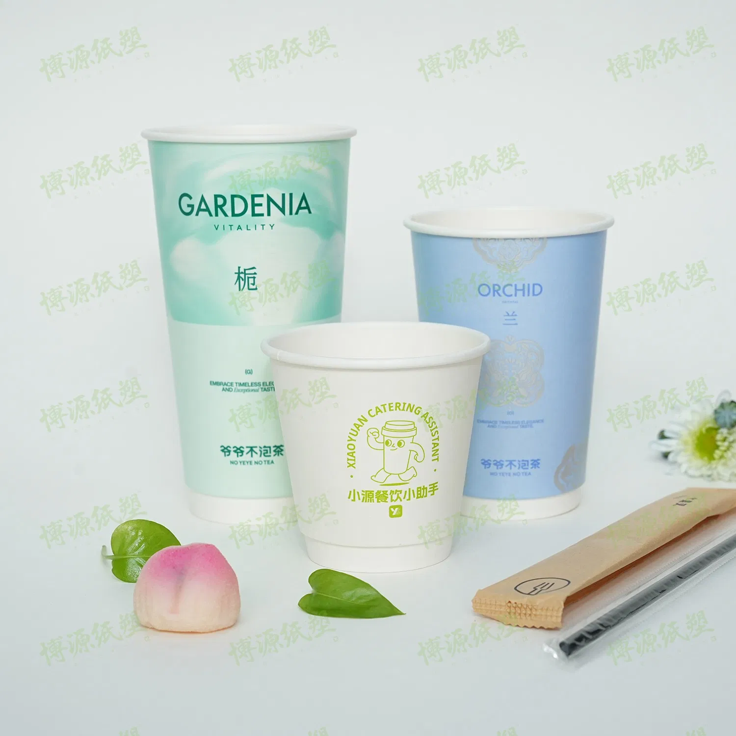 Бумажные чашки для чая и кофе, 2.5-24 унции