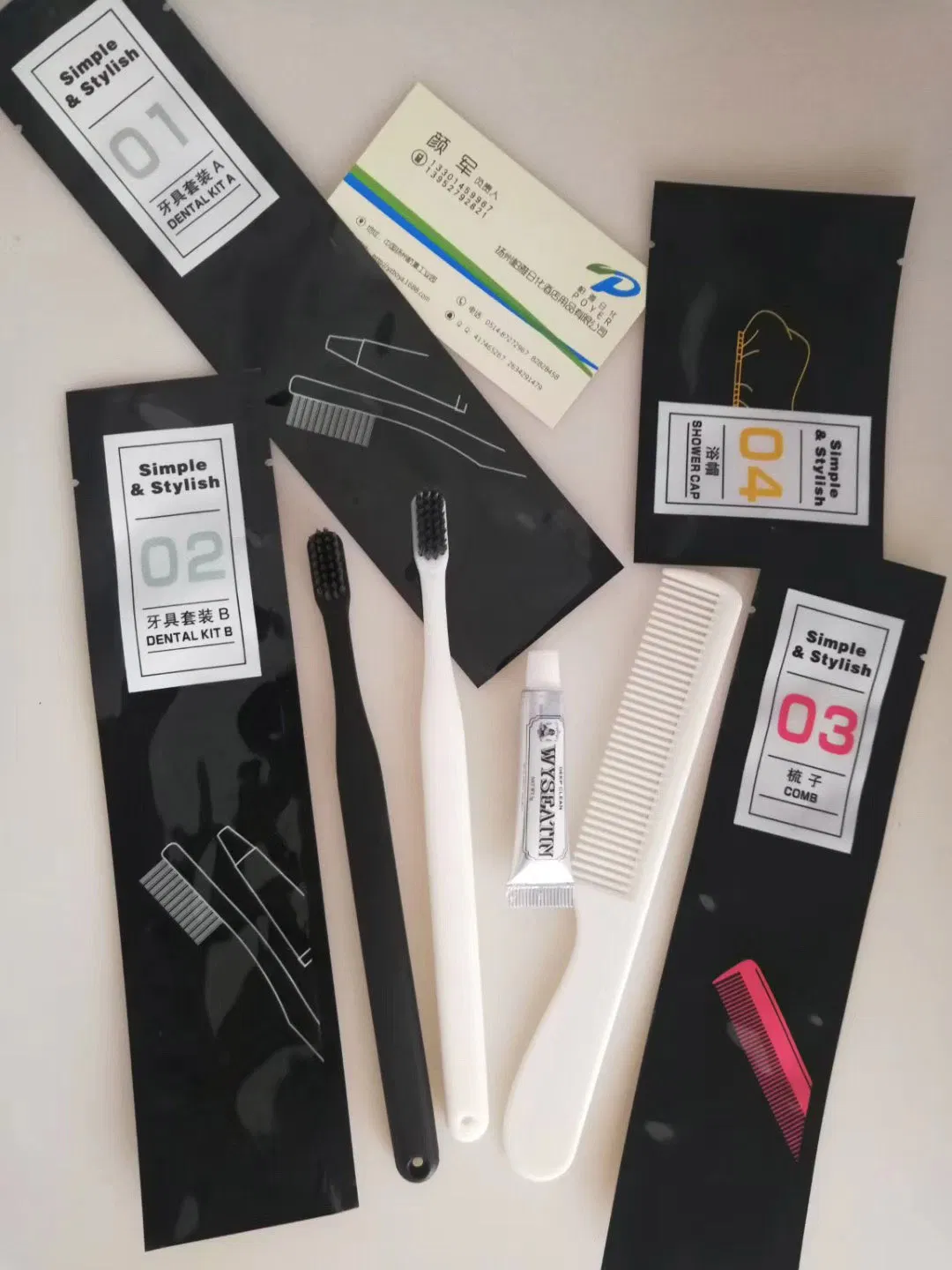 Hotel Amenities in Plastic Sachet for Hotel Room Using