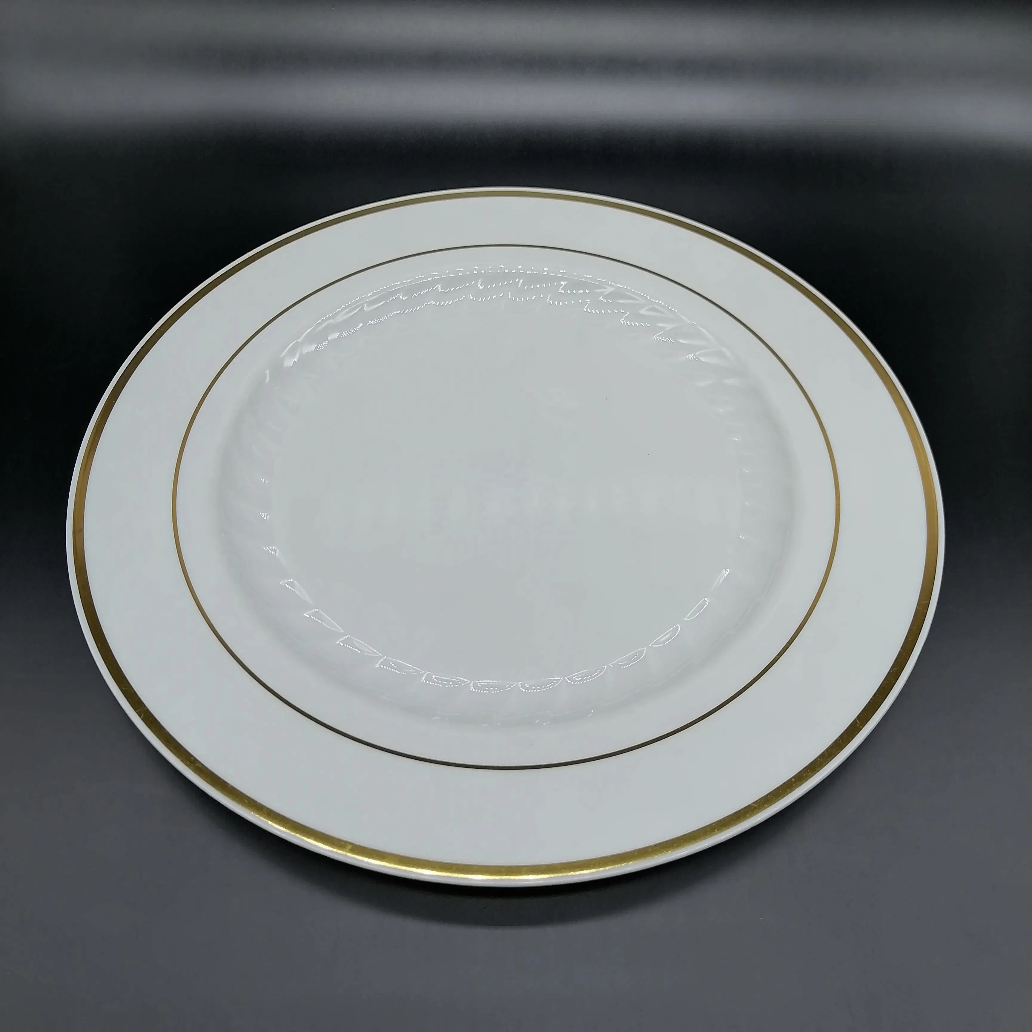 6/7/7.5/9/10/10.25inch 25PCS Disposable Plate Plastic Plate Gold