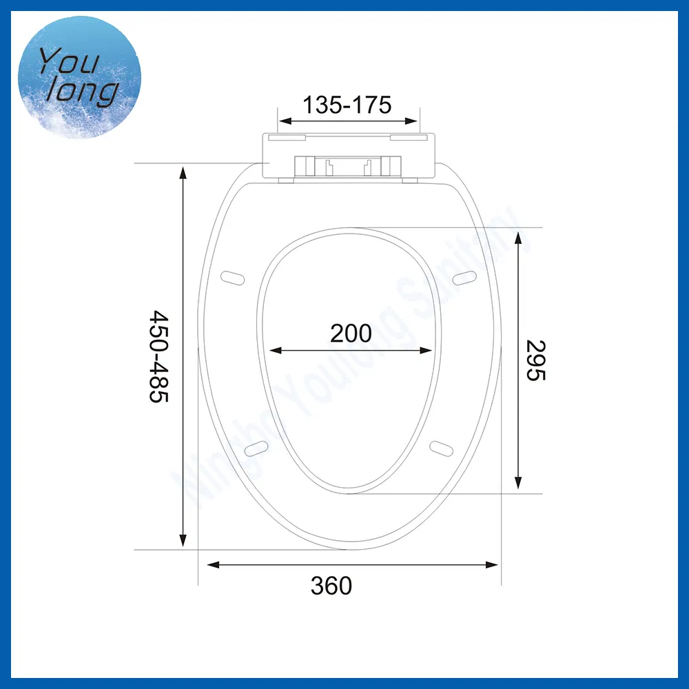 Bathroom White Color PP Soft Close Toilet Seat Cover for Toilet