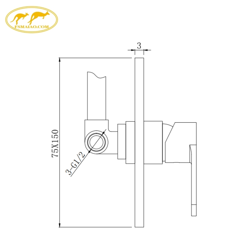 Sanitary Ware Watermark Certified Adjustable Mounting Single-Handle Control Shower Mixer