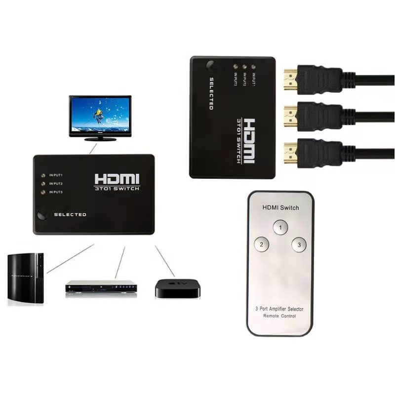 HDMI-коммутатор 3 порта 1080P с пультом