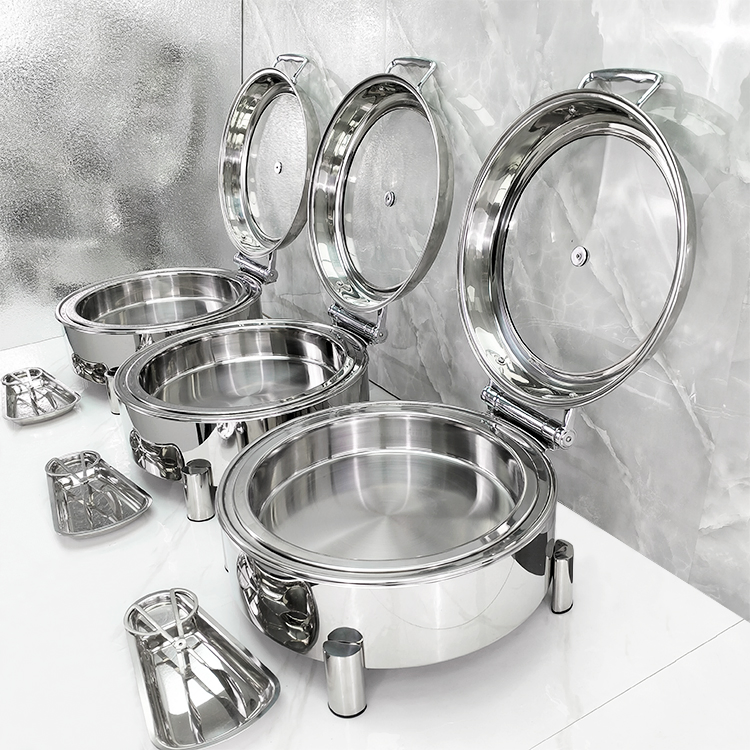 6L Round Hotel Catering Electric Buffet Stove Food Warmer Chafing Dish