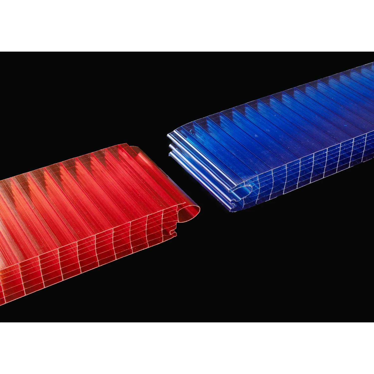 Multi-Color Clear Plug-Pattern Polycarbonate Hollow Sheet Plug-in Polycarbonate Sheet
