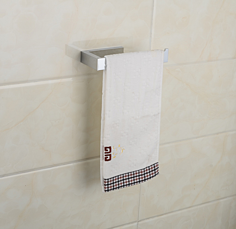 Квадратный держатель для полотенец из латуни, хром