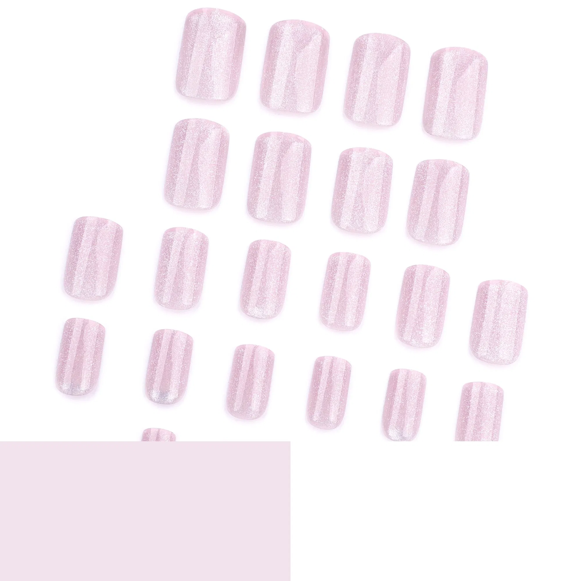 New Style Glitter False Pink Artificial Fake Nail