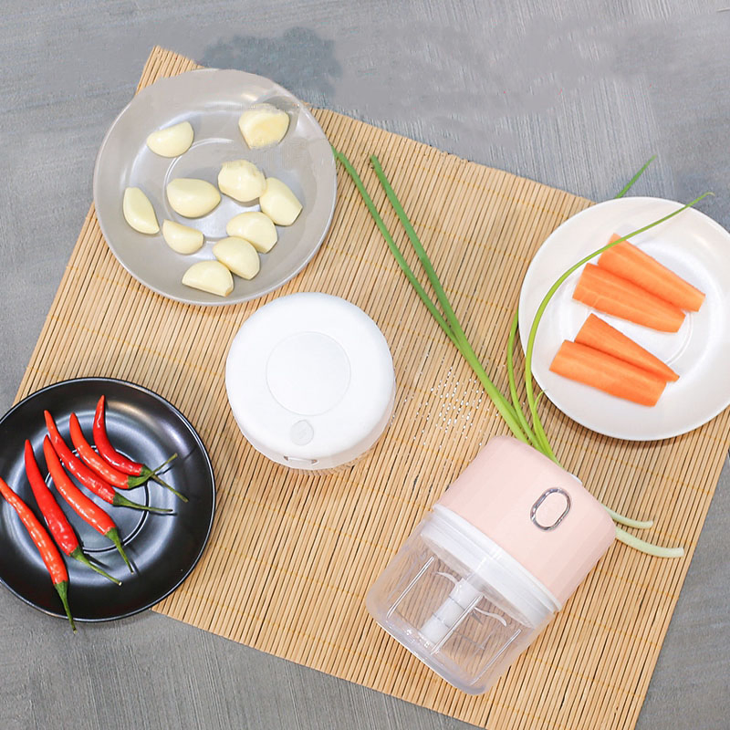 Intelligent Electric Cordless Mini Garlic Chopping Machine Multi Function Vegetable Fruit Cutter Slicer Salad Maker