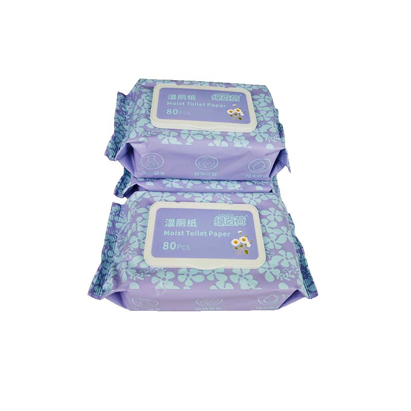 Portable Spunlance Nonwavens Flushable Moisture Toilet Wipes for Skin Cleaning