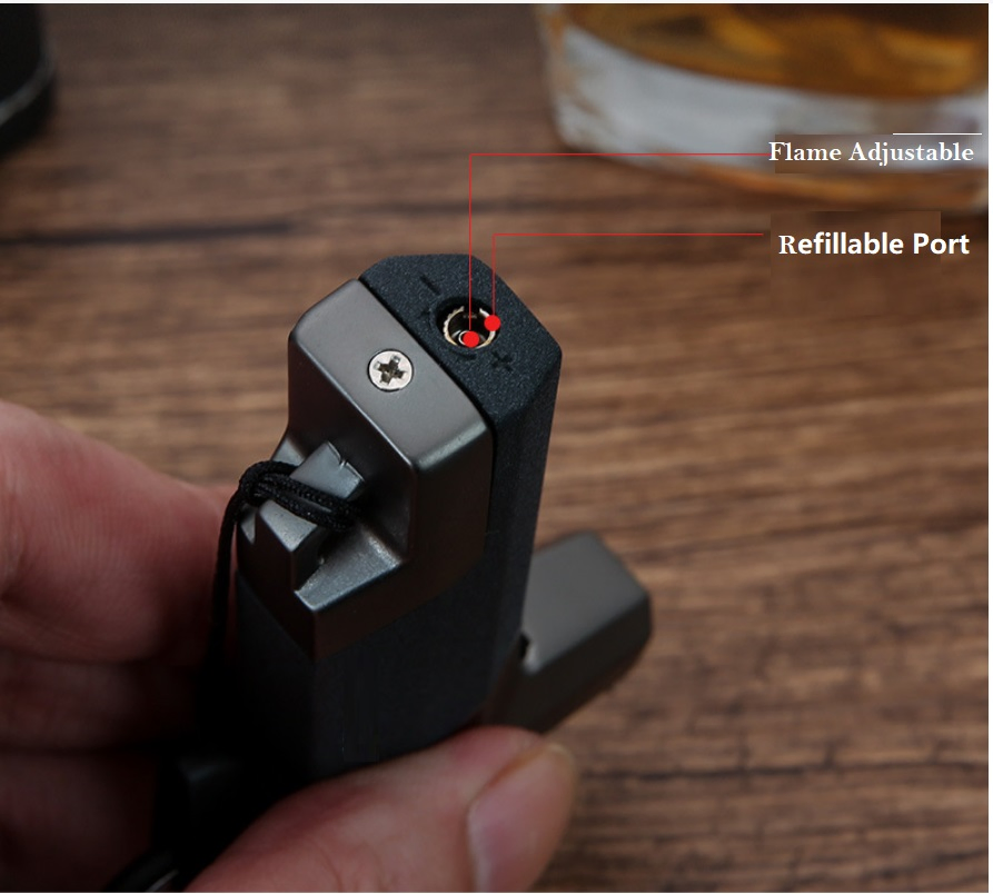 Wholesale Mini Torch Lighter Handheld Refillable Jet Flame Blow Torch Lighter Custom with Key Chain