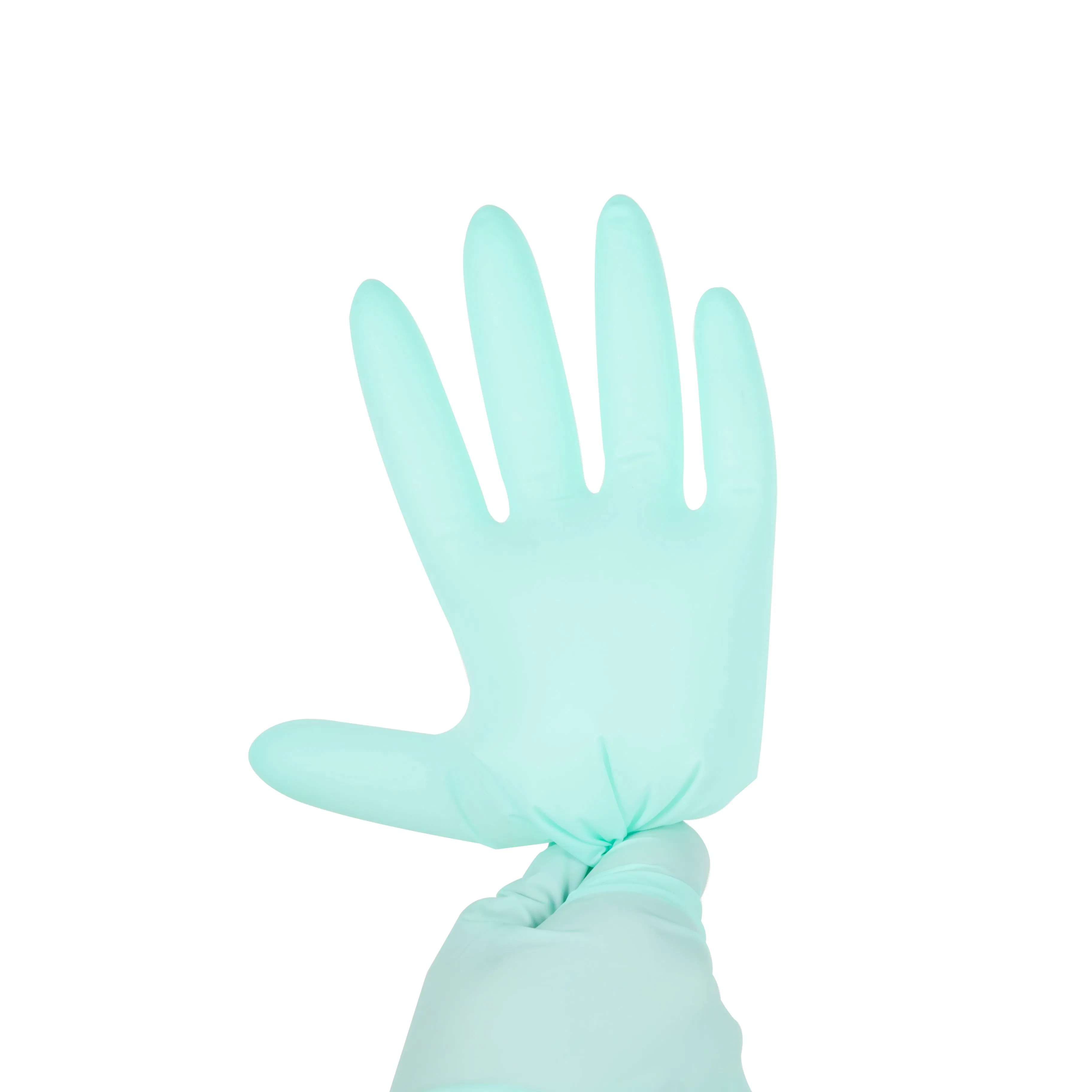 Disposable Industrial Electronics Light Blue Nitrile Glove Powder-Free