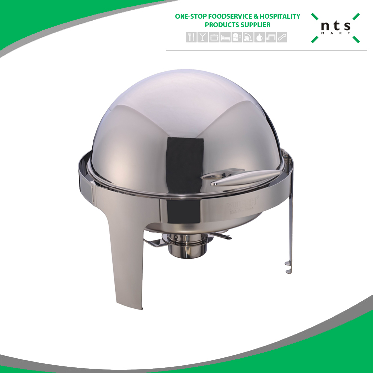 Elegant Round Roll Top Buffet Chafer for Catering Events