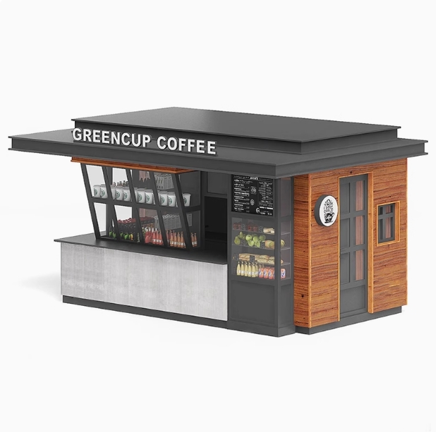 Scenic Movable Kiosk Coffee Shop Coffee House Ticket Hall Commercial Street Movable House