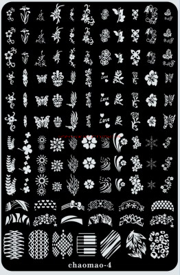 Custom Rich Patterns Etching Metal Nail Art Stamping Plate