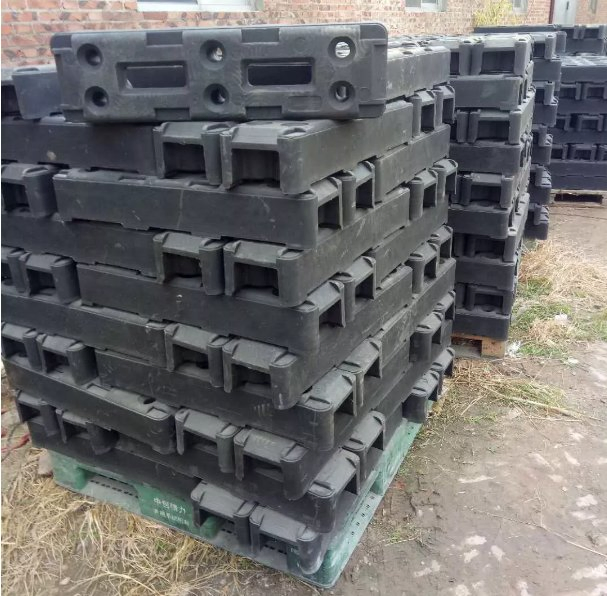 Welded Construction Recycled Rubber Temporary Fence Panels Temporary Fencing Feet