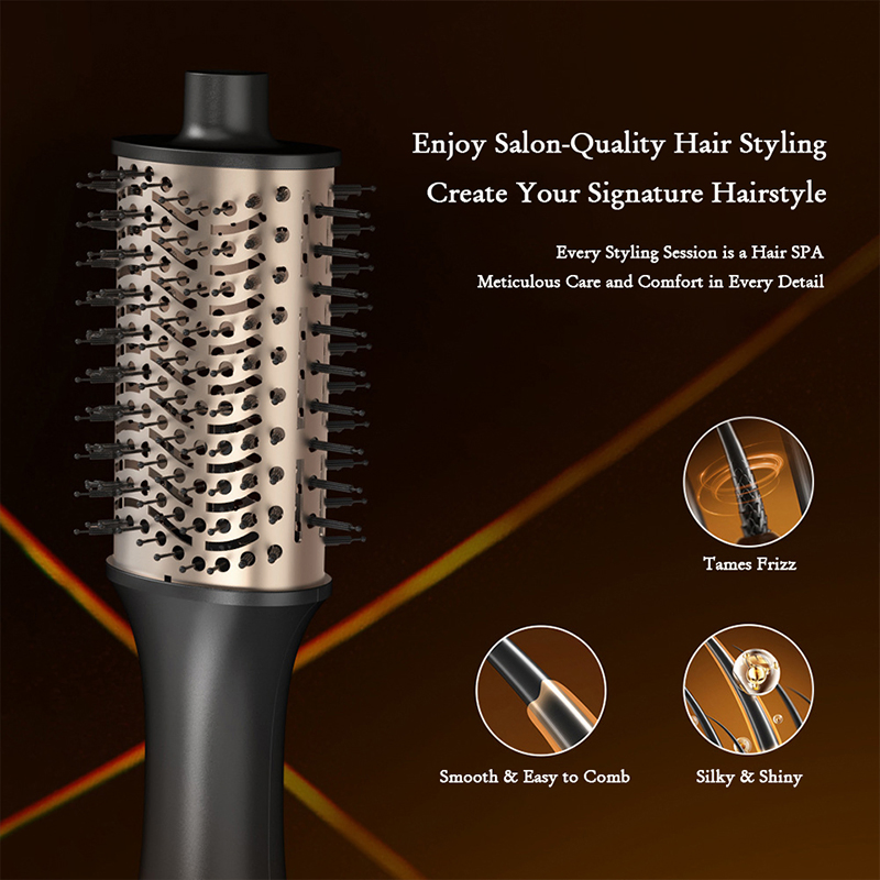 Hot-Selling Thermal Hair Brush Electric Hair Curler with Negative Ion for Household Use