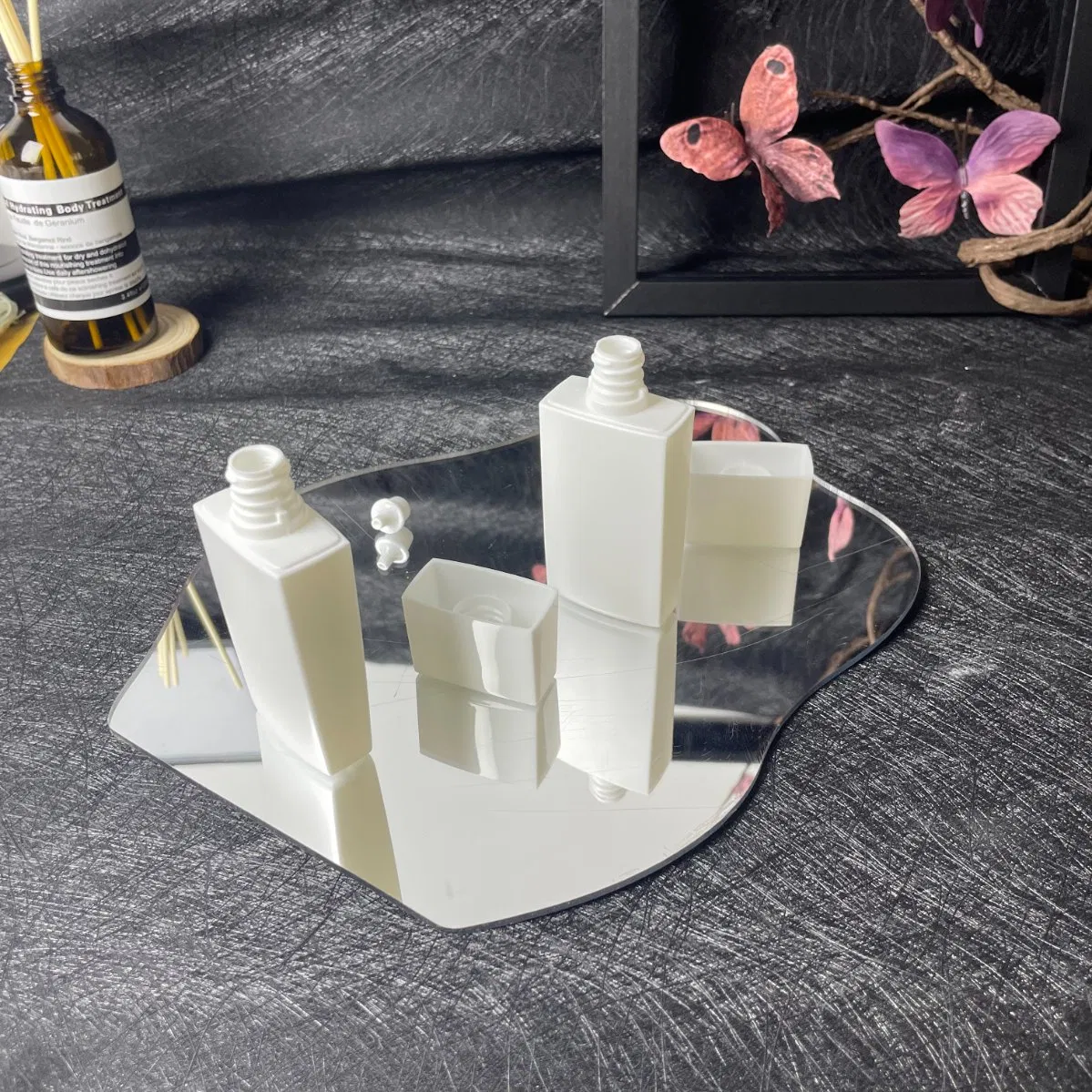 30ml/40ml Simple Plastic Square Extrusion PE Bottle for Skin Care Sunscreen and Shampoo Convenient Essential Oil Storage Bag