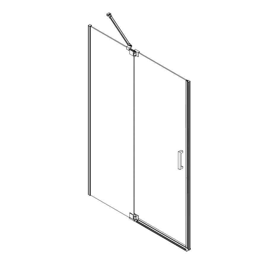 Hinge Shower Door 8mm Tempered Glass with 0-100mm Big Size Adjustment Factory Price