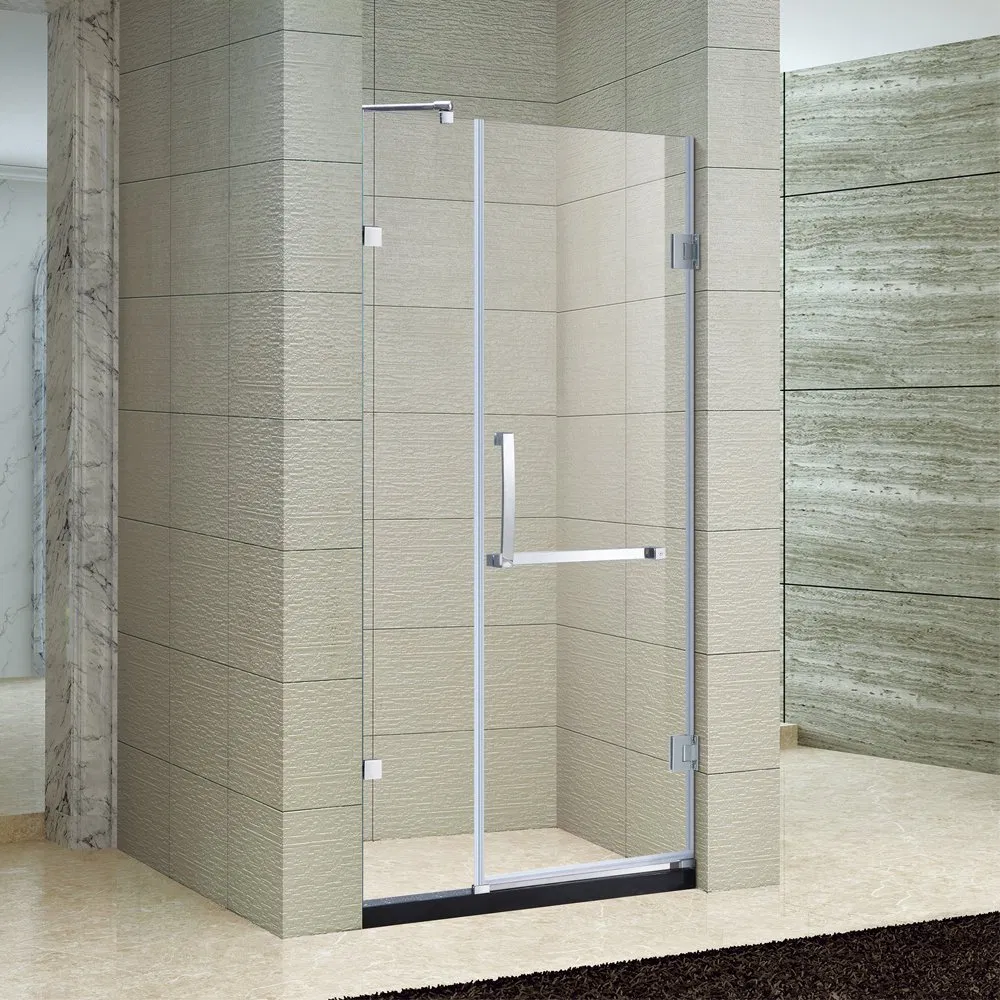 Popular Design 6mm Single Roller Sliding Bathroom Shower Door Frameless Tempered Glass Shower Room Cabin