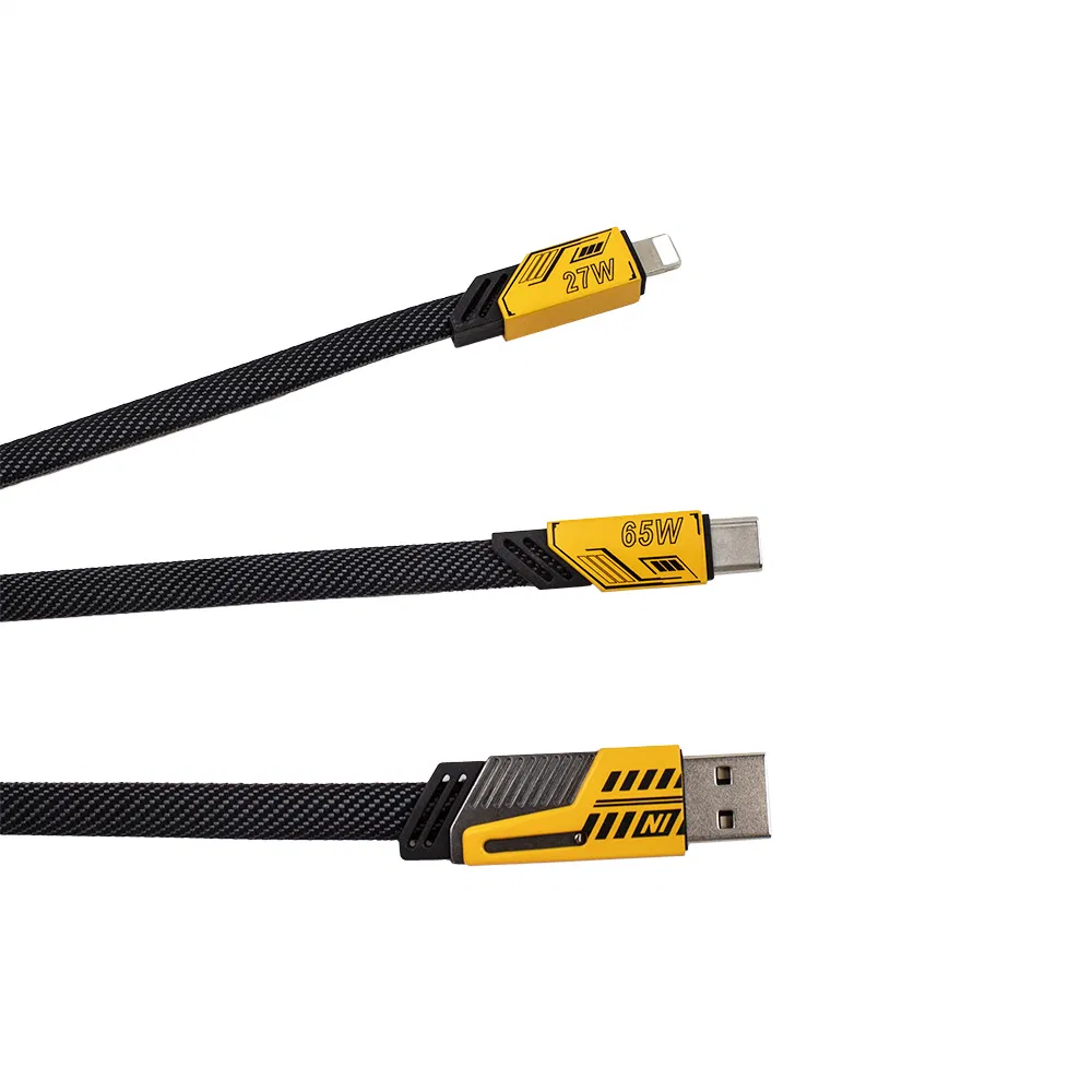 Fast Charging Phone Braid Flat New Data Cable Fast 2 in 1 USB Type C Data Cable