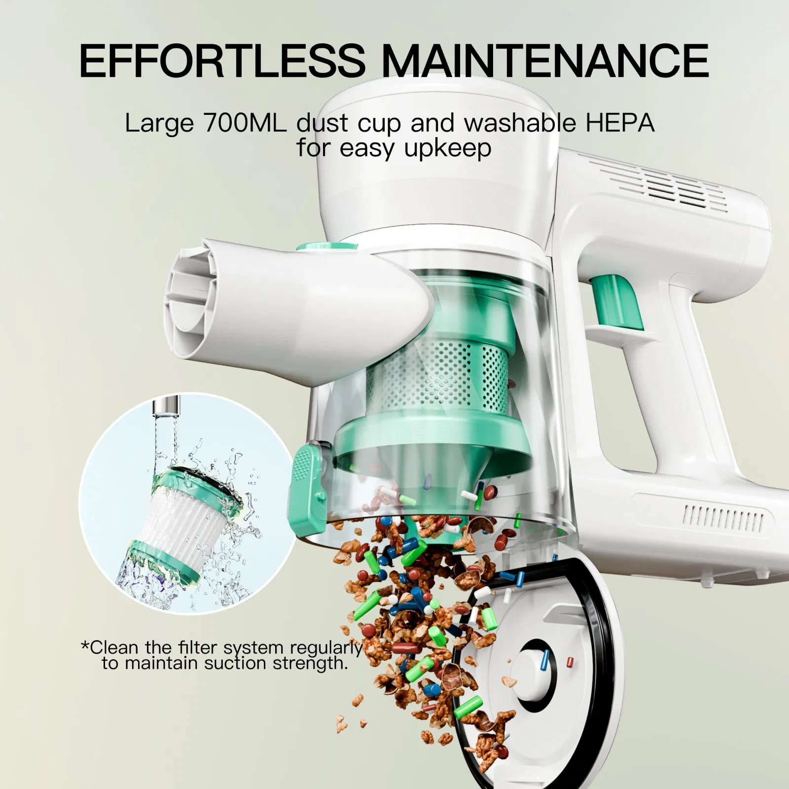 Portable Cordless Carpet Cleaner with Brushless Motor Technology