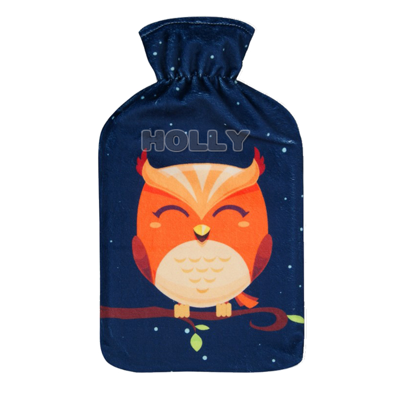 Hot and Cold Therapy Premium Simple Rubber 2L Hot Water Bag with Cartoon Cloth Cover