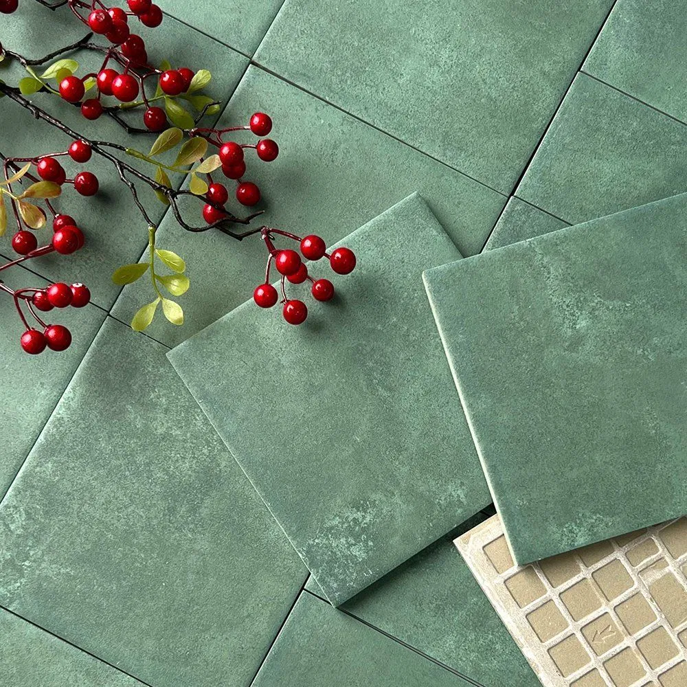 75X300mm Handmade Matt Green Wall Floor Decoration Porcelain Tile