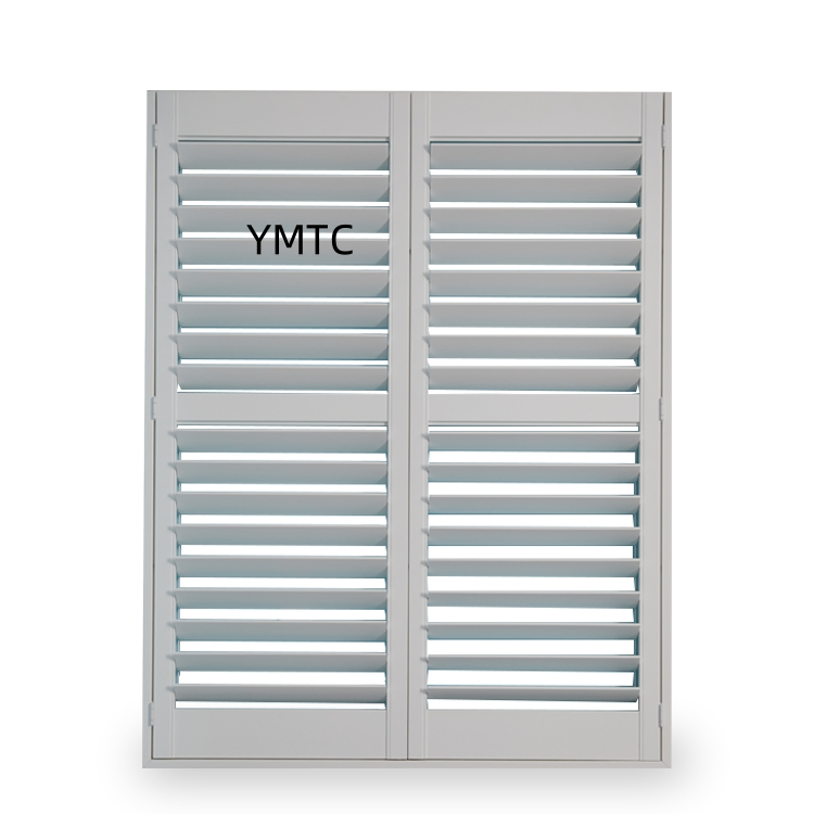Interior White Adjustable Louver Plantation Shutter Winodw PVC Shutter