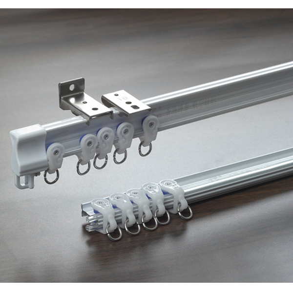 Customized White Ripple Fold Hotel Curtain Rail for Heavy Projects