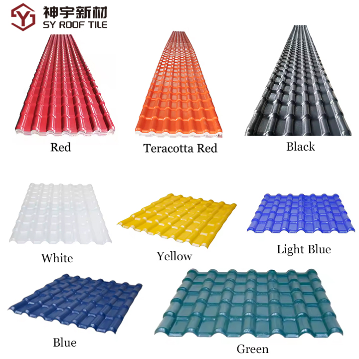ASA Synthetic Resin Roofing Tiles PVC Industrial Warehouse Roof Tiles UPVC Resin Roofing Sheets