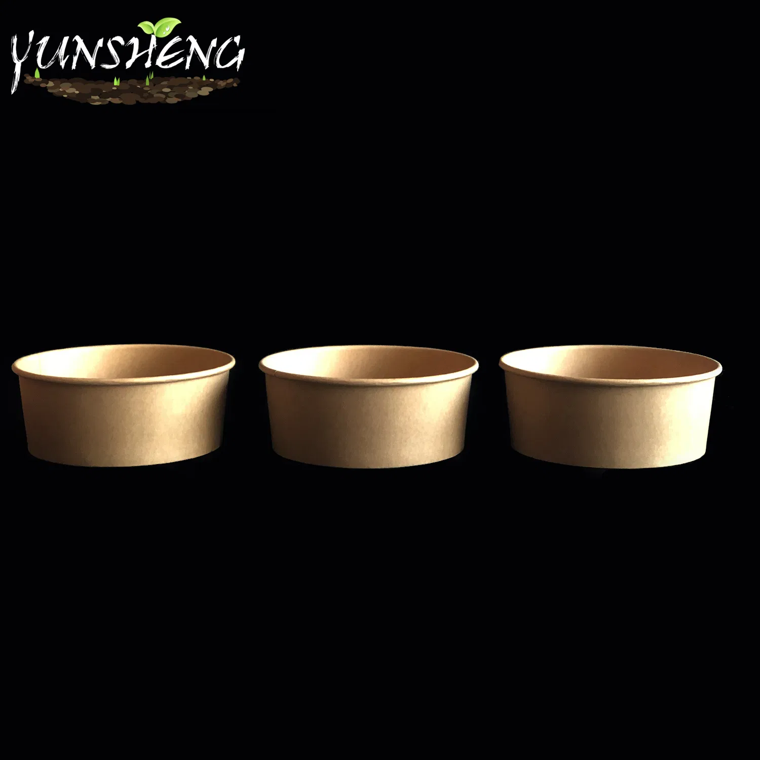 12oz 16oz Disposable Round Natural Take out Container/Salad Bowl/Soup Bowl with Heat Insulated Lids Wholesale