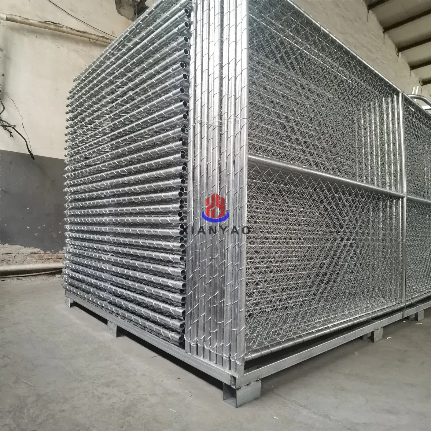 Wholesale 8FT*10FT American Portable Fence Panel Galvanized Temporary Chain Link Temp Fencing Panel for Construction Site