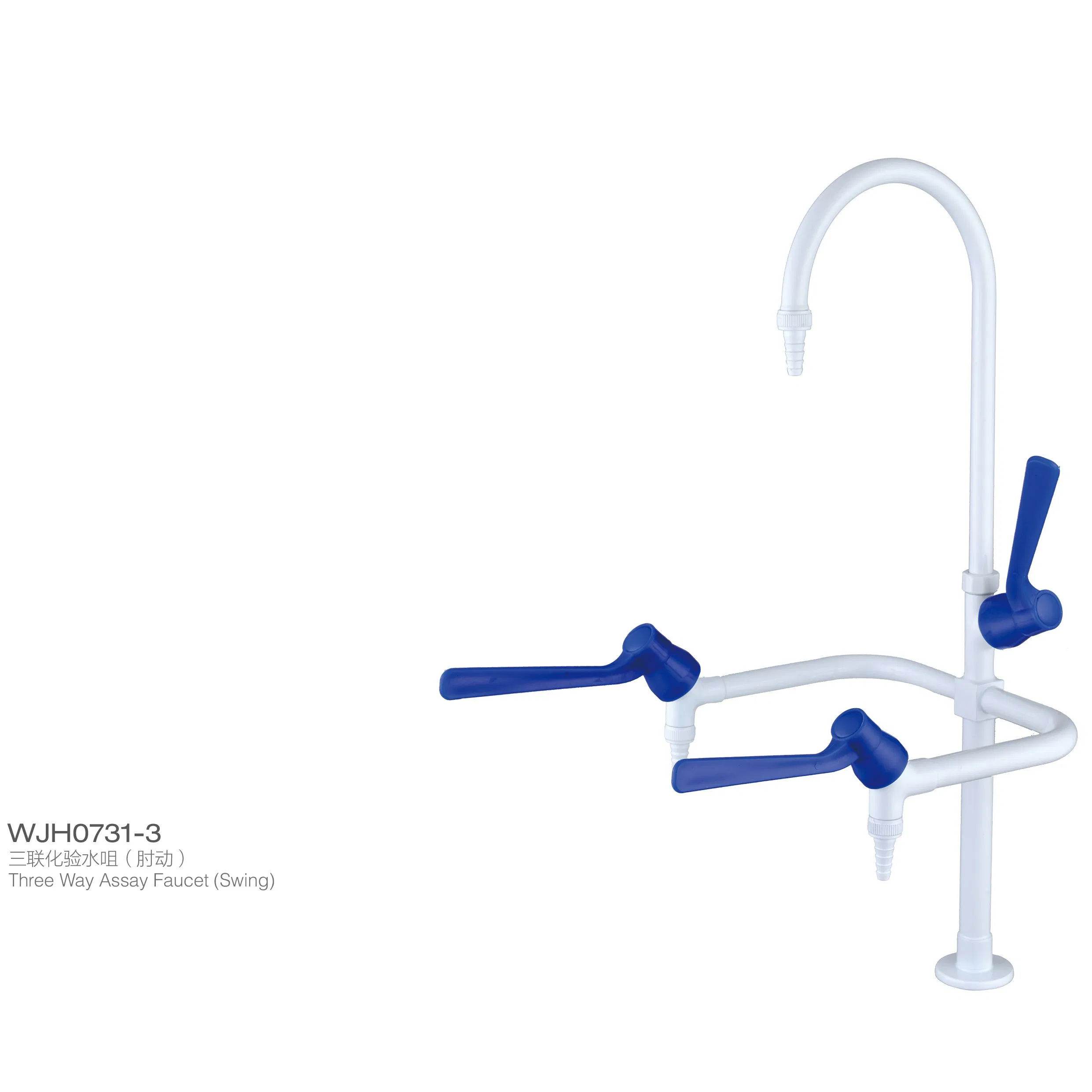 Лабораторный кран антикоррозийный с тремя ручками