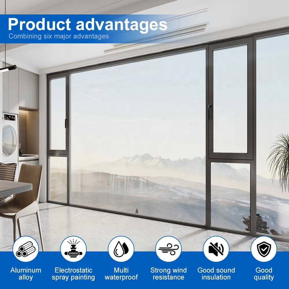 Звукоизоляционное распашное окно с жалюзи для кухни