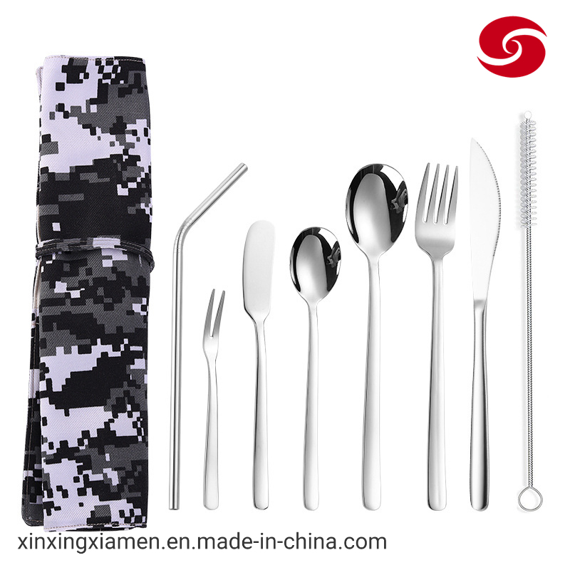 Reusable Stainless Steel Cutlery Sets Foldable Stainless Steel Tableware