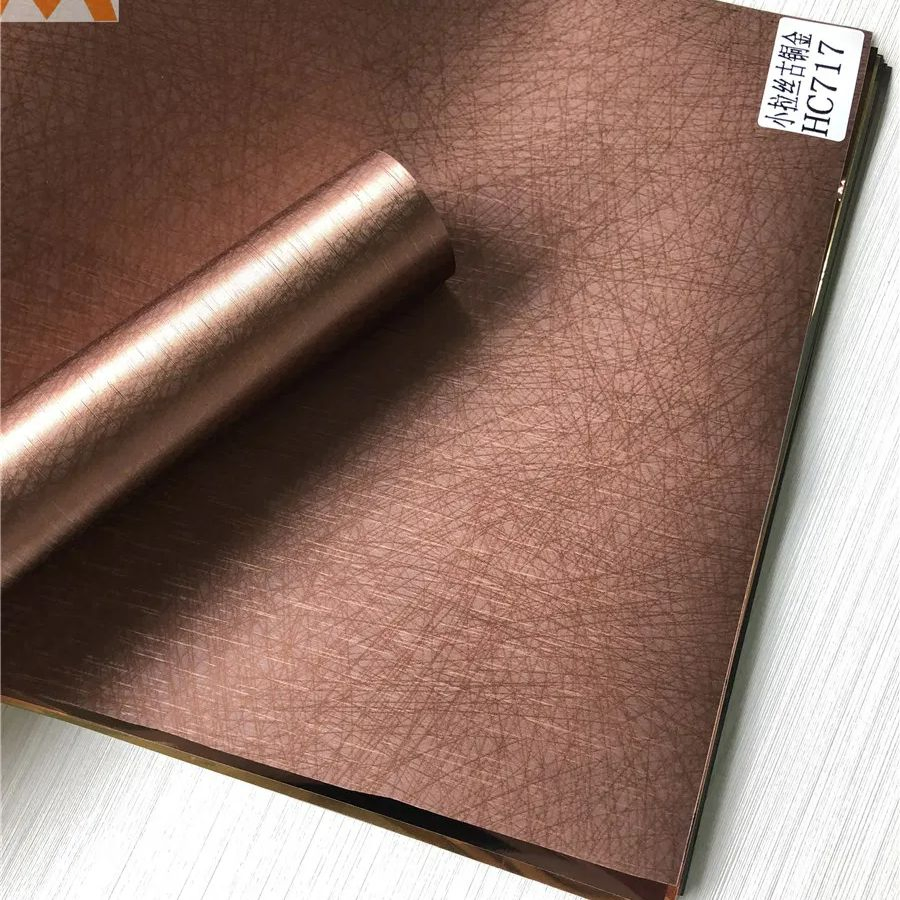 Matte Metallic Paper Metal Color Decorative PVC Film for Door Edge Banding