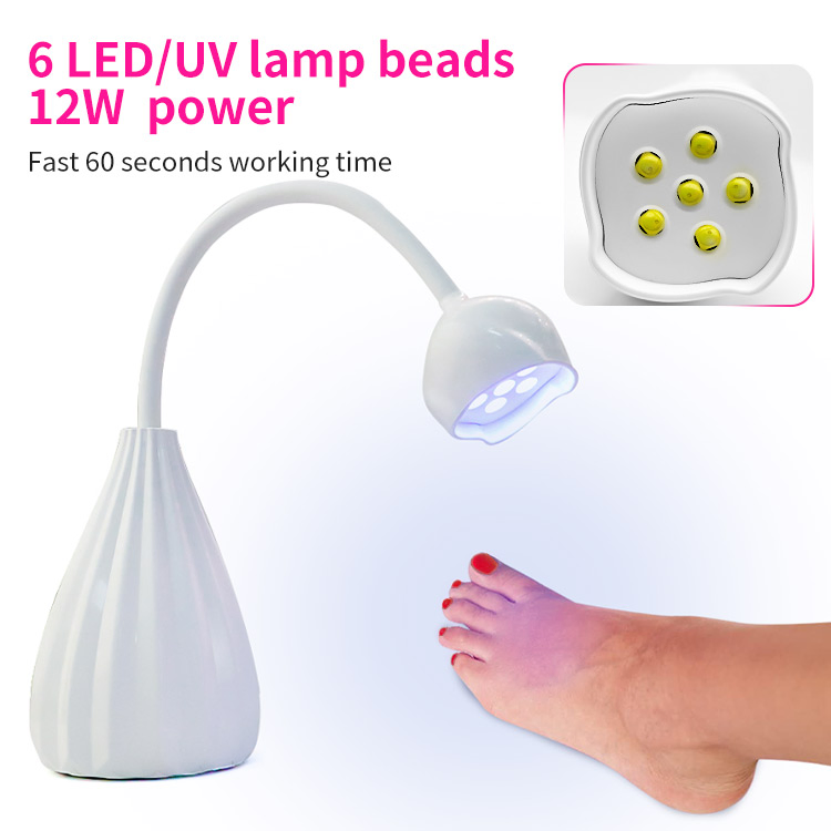 Gelly Tips LED Nail Lamp Cordless One Finger Flash Cure Mini UV Lamps Gel Curing Light 12W Nail Dryer
