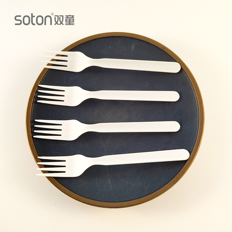 Cpla Eco Friendly Disposable Fork 100% Compostable Cpla Cutlery