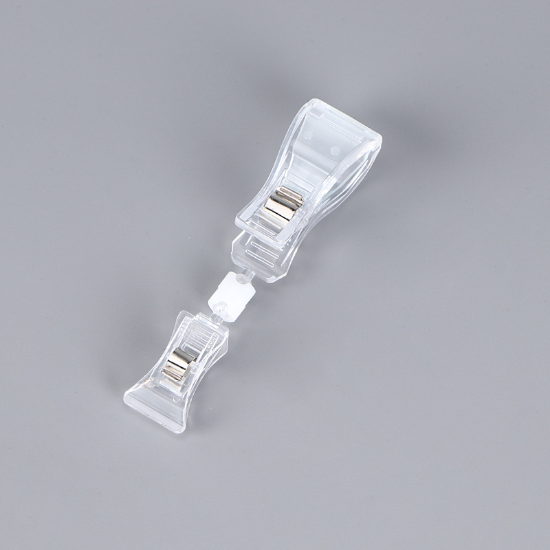 High Quality Supermarket Price Tag Transparent Plastic Rotating Pop Clip