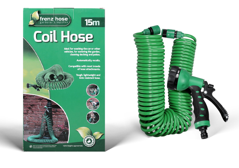 Multi-Pattern Spray Gun Garden Sprinkler Set with EVA Hose