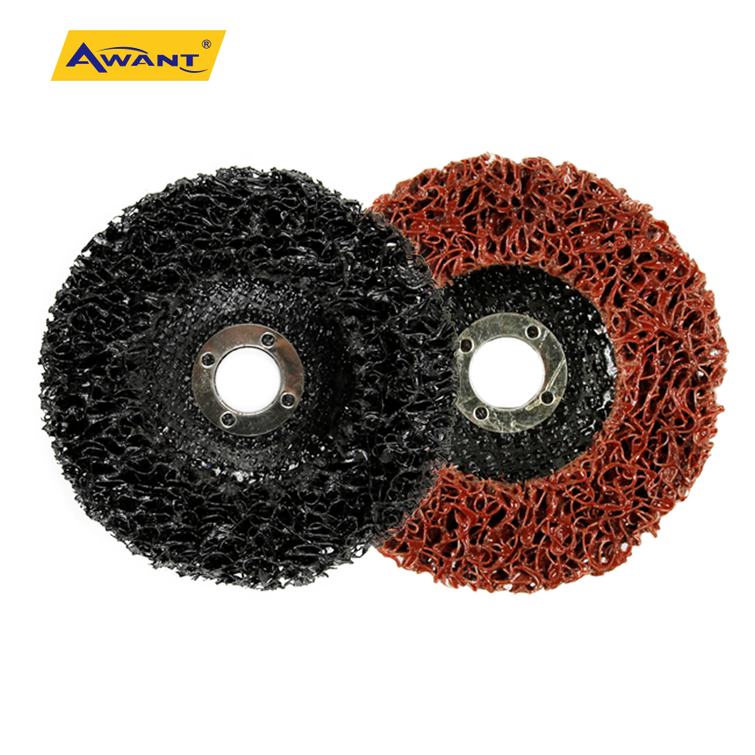 4 Inch 100mm Fiber Black Bright Strip Clean Discs for Steel Metal