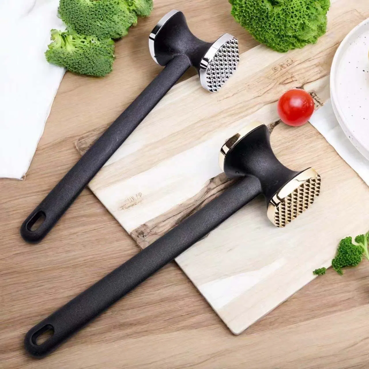 Zinc Alloy Square Meat Hammer Garlic Hammer Steak Meat Hammer