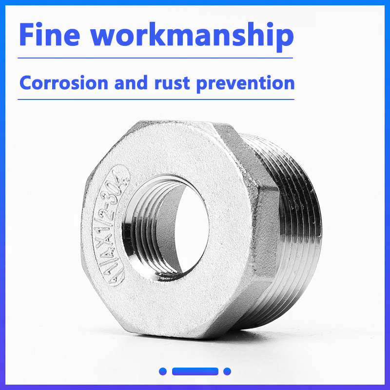 Factory Wholesale Stainless Steel Pipe Fittings SS304 SS316 Reducer Hexagon 3/4'' Bushing