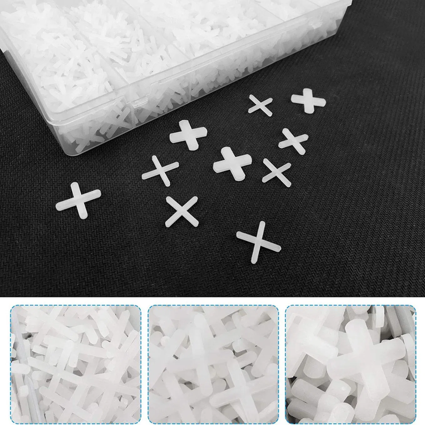 Manufacturer Tile Accessories Fixed Ceramic Leveling System Clips Wedges Tile Cross Spacer 1mm-10mm
