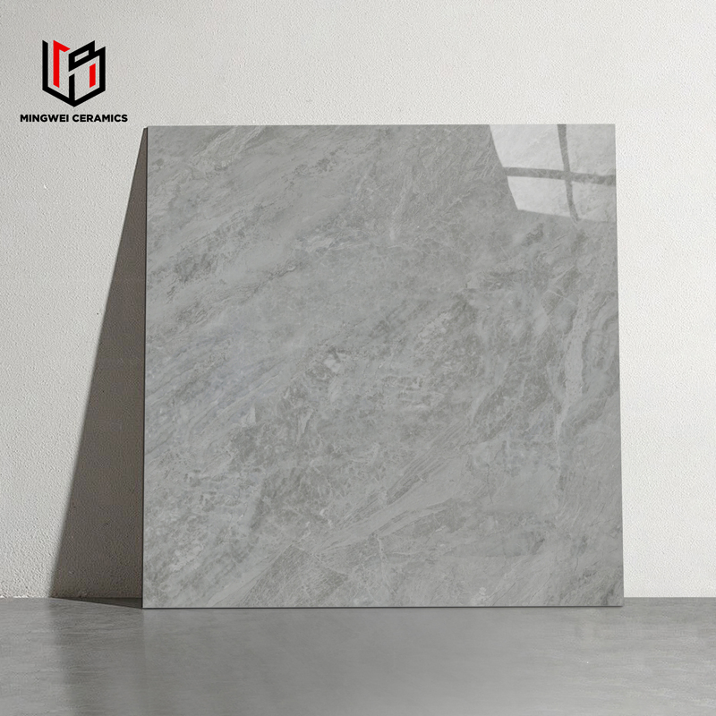 Cream Glazed Glossy Porcelain Livingroom Floor Tiles 1000X1000mm Wholesale