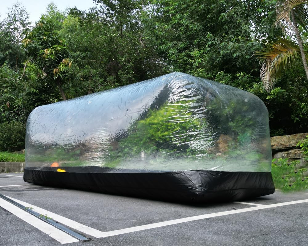 Portable Inflatable Car Cover Garage Tent Airtight Ultimate Shield Outdoo /Indoor Car Bubble Vehicle Shelter for Car Parking Painting Washing and Storage