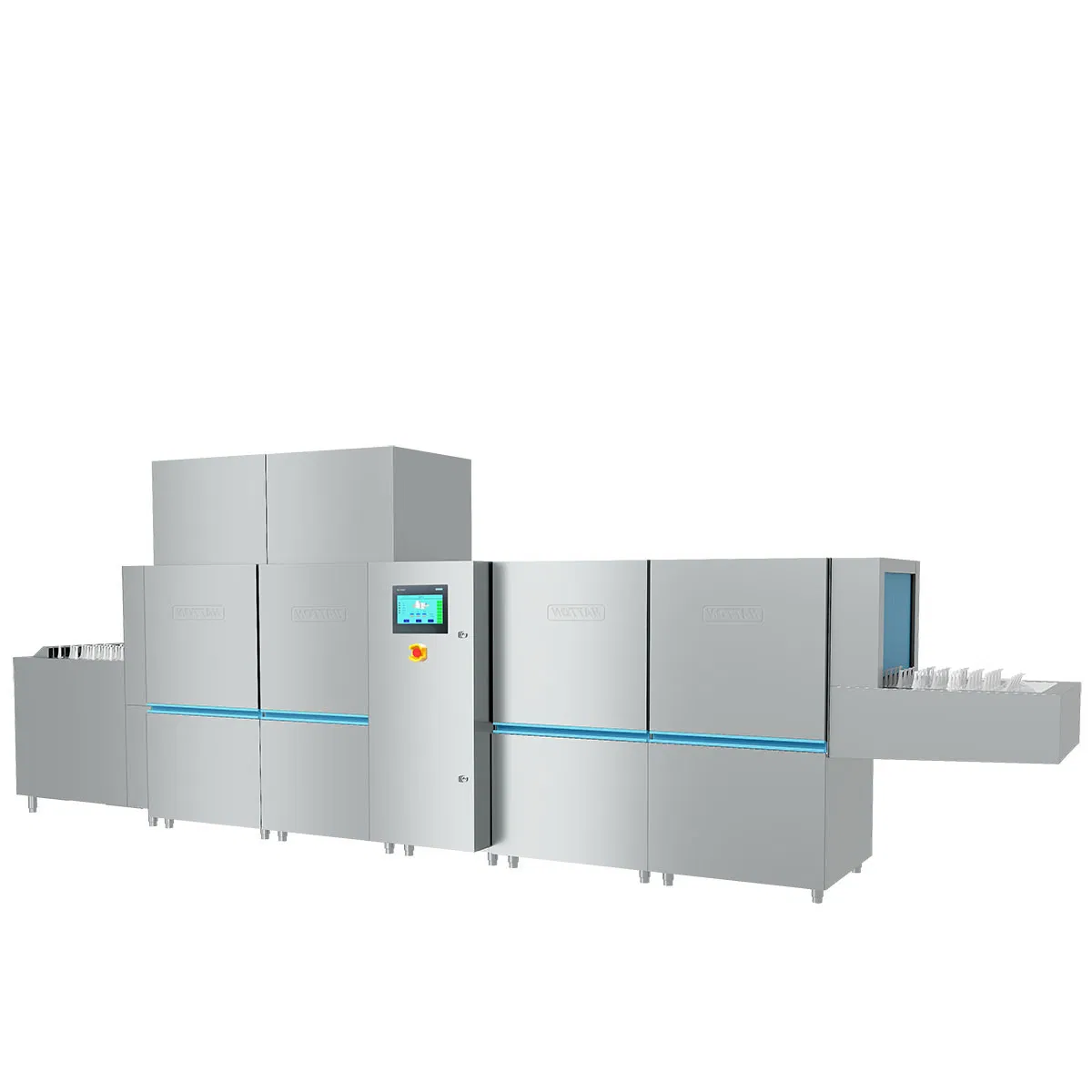High Capacity Flight Commercial Dishwasher for High Volume Restaurant Kitchens