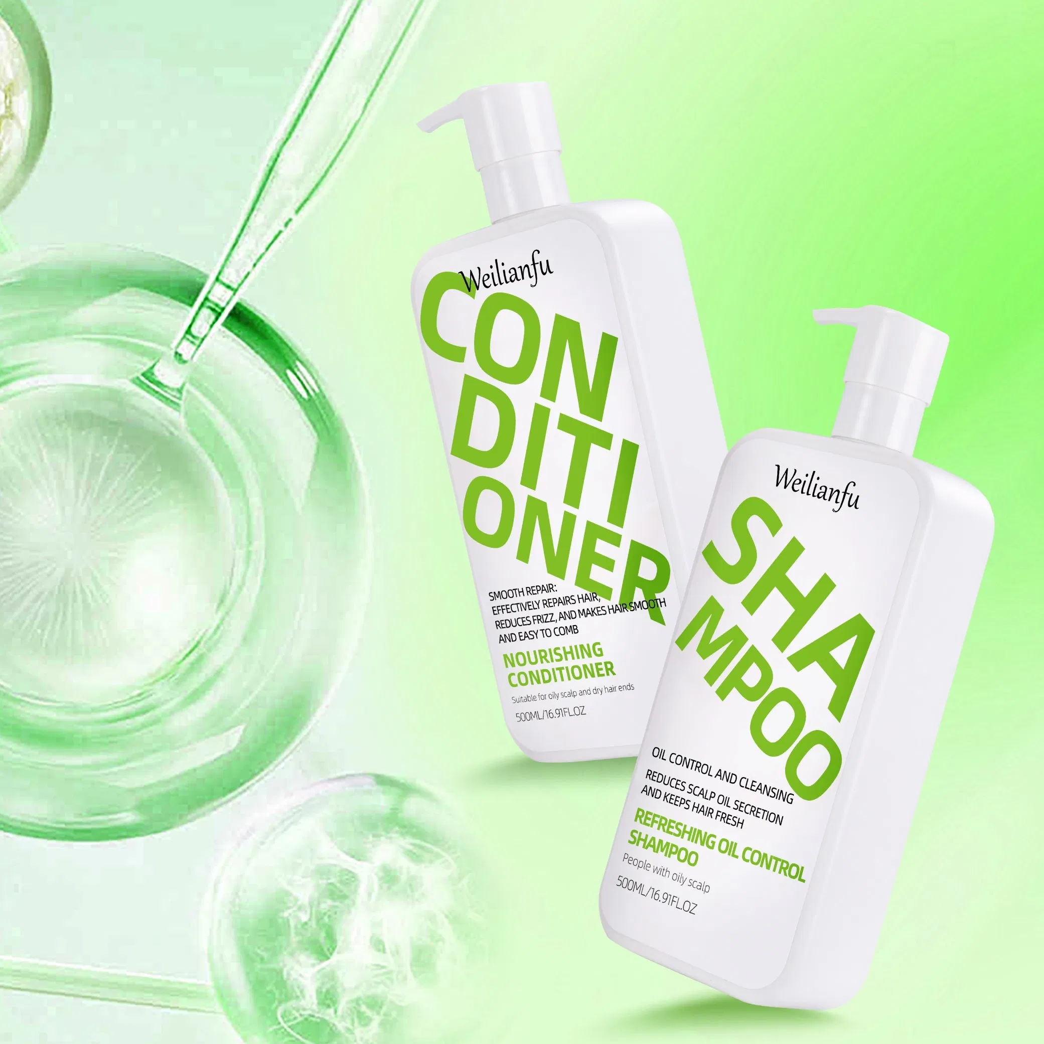 Wholesale Price Refreshing Oil Control Hair Shampoo and Conditioner Cleanse Hair Scalp and Breathe New Life Hair Strands Shampoo