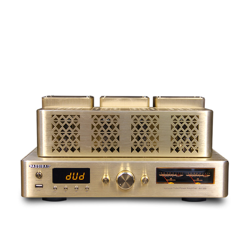 Vacuum Tube Amplifier Stereo Bluetooth Coaxial Optical Subwoofer Output Karaoke Microphone