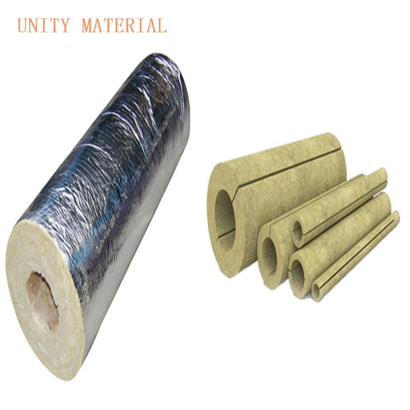 120kg/M3 30-150mm Thickness Insulation Rock Wool Pipe